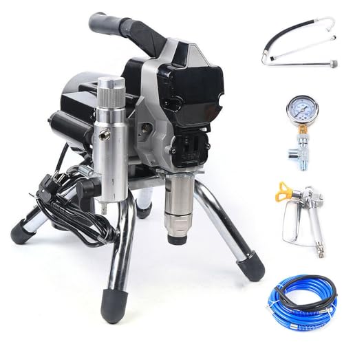 BJTDLLX 3000PSI Airless Farbsprühgerät 2,5 L/min Airless Spritzgerät Deluxe Airless Farbsprühsystem Wandfarbe Professionelle Wall Paint Lackiergerät 1800W max. 23 MPa von BJTDLLX