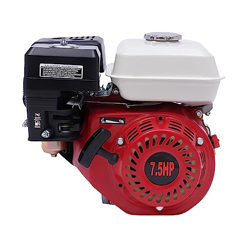 BJTDLLX 7.5 PS 210cc Benzinmotor Kartmotor Standmotor Antriebsmotor 4 Takt 3600 U/min Ersatzmotor 20mm Passfedernut, mit Ölalarm/Ölmangelsicherung/Luftkühlung (Typ D) von BJTDLLX