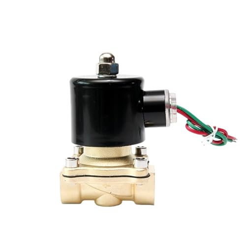 1/4 "3/8" 1/2 "3/4" 1 "1-1/4" 1-1/2 "2" messing Magnetventil Elektrisches Magnetventil 220V for Wasser Öl Gas(1-1/4",BSP_12VDC_NORMALLY CLOSED) von BJWVHGGE
