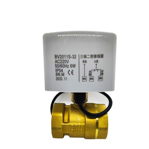 1-1/2 "messing Elektrische Kugelhahn Drei-Draht Zwei-Steuerung Zwei-Wege for Klimaanlage Boden Heizung Und Wasser Heizung Control(12VDC) von BJWVHGGE