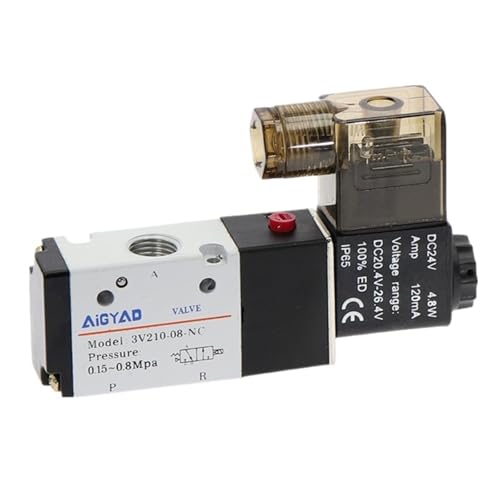 3V210-08 Pneumatisches Magnetventil 3-Wege-2-Positionen-Luftwegeventil DC12V DC24V AC110V AC220V(DC12) von BJWVHGGE