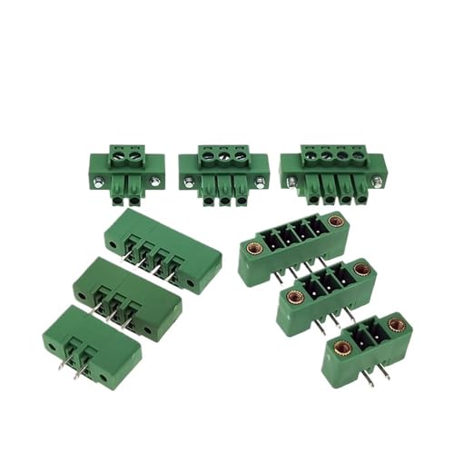 BJWVHGGE 50 Stücke Pitch 3,81mm Schraube Plug-in PCB Terminal Block Männlich/weiblich 2~10Pin Bornier Steckbare Stecker 15EDGKM + VM/RM(15EDGKM Plus 15EDGVM,2P (50Sets)) von BJWVHGGE