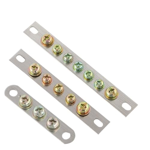 BJWVHGGE Erdungsklemmenblock 2 * 15 2 * 20 2,5 * 25 3,0 * 30 mm 3 5 7 10 Löcher Verteilerschrank Neutral Messing Nullreihenanschlussleiste(7 Holes 2x20) von BJWVHGGE