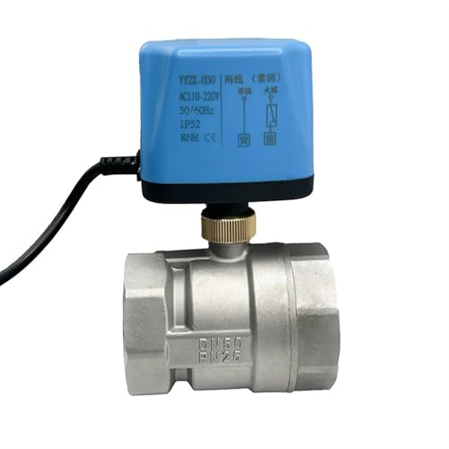 DN15 DN20 DN25 DN32 DN40 DN50 Normalerweise geschlossener elektrischer Kugelhahn 304 Edelstahl 2-Draht motorisierter Kugelhahn (DN25,220VAC) von BJWVHGGE