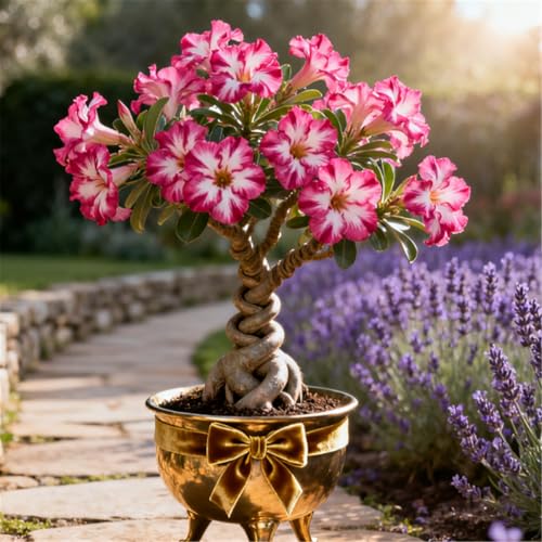 Mehrjährig/Winterharte Wüstenrose/Seltene Wüstenrose/Balkondekoration/Winterhart/Geschenk-1 Rhizome.-F von BJYaWFR