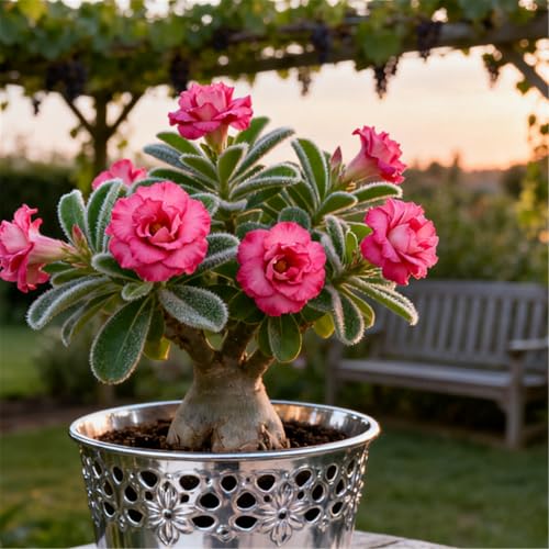 Mehrjährig/Winterharte Wüstenrose/Seltene Wüstenrose/Balkondekoration/Winterhart/Geschenk-1 Rhizome.-J von BJYaWFR