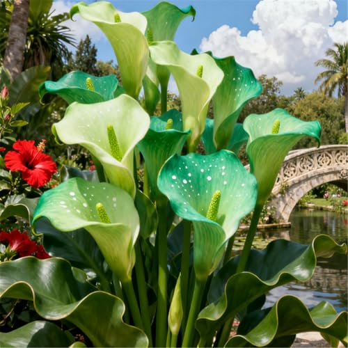 Seltene Calla/Calla-Knolle/Zierpflanze für kalte Temperaturen/Hochzeit/Zimmerpflanze/Garten/Dekoration-4 PCS-B von BJYaWFR