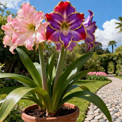 Überraschend schnell wachsende/seltene Amaryllis/winterharte/kältebeständige mehrjährige Zier-Amaryllis/ganzjährig-F-3 PCS von BJYaWFR