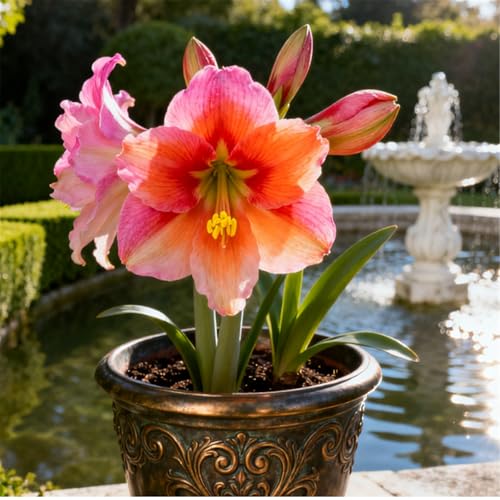 Überraschend schnell wachsende/seltene Amaryllis/winterharte/kältebeständige mehrjährige Zier-Amaryllis/ganzjährig-G-4 PCS von BJYaWFR