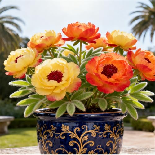 Winterharte Pfingstrosenzwiebeln/Seltene gefüllte Pfingstrosen/Gartenbepflanzung/Schnittblumen/Schnittblumen/Hochzeitsdekoration-3 PCS-D von BJYaWFR