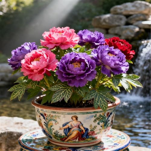 Winterharte Pfingstrosenzwiebeln/Seltene gefüllte Pfingstrosen/Gartenbepflanzung/Schnittblumen/Schnittblumen/Hochzeitsdekoration-3 PCS-G von BJYaWFR