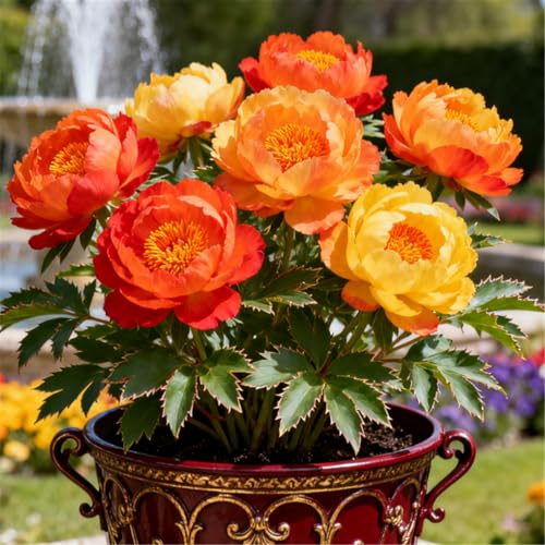 Wunderschöne und edle/Winterharte Pfingstrosen/Seltene Pfingstrosen-Rhizome/Gartendekoration/Winterhart/Gartenarbeit-3 PCS-I von BJYaWFR