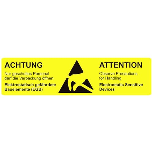 BJZ ESD-Logo 1000 St. Gelb (L x B) 105 mm x 26 mm selbstklebend von BJZ