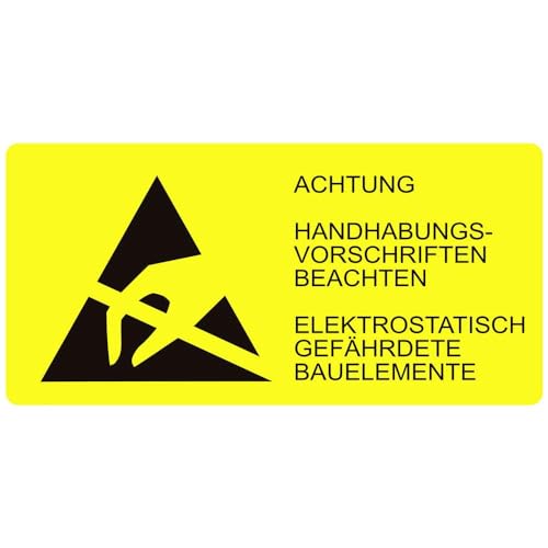 BJZ ESD-Logo 1000 St. Gelb (L x B) 74 mm x 37 mm selbstklebend von BJZ