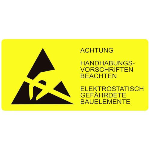 BJZ ESD-Logo 1500 St. Gelb (L x B) 74 mm x 37 mm selbstklebend von BJZ