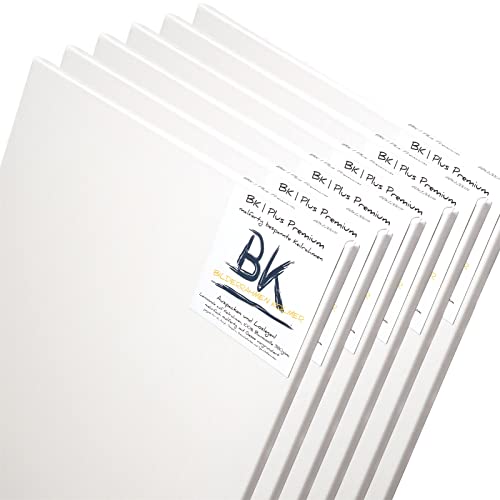 BK BILDERRAHMEN KOLMER 6 B.K. Plus LEINWÄNDE AUF KEILRAHMEN 80x80 cm | Premium Malgrund, malfertig, 100% Baumwolle von BK BILDERRAHMEN KOLMER