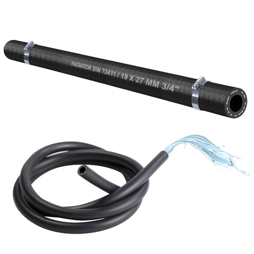 (19 mm) 1x Meter KFZ EPDM Gummi Schlauch Kühlerschlauch Kühlwasserschlauch Heißwasserschlauch -40 bis +120C° DIN 73411 (ink 2x W2 Schelle DIN3017) (19 x 27 mm 3/4" (Schelle große 16x27 mm)) von BK-PowerTCS