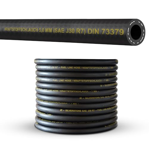 (5 mm) Meterware Schlauch Benzinschlauch Ölschlauch Kraftstoffschlauch Dieselschlauch Kraftstoffleitung für Benzin Kraftstoff Diesel Öl (SAEJ30R7) DIN73379 (Innen Ø: 5,0 mm/Außen Ø: 11,0 mm (3/16") von BK-PowerTCS
