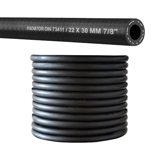 Auto KFZ EPDM Gummi Schlauch Kühlerschlauch Kühlwasserschlauch Heißwasserschlauch Wasserschlauch Heizungsschlauch -40 bis +120C° DIN 73411 (22 x 30 mm 7/8") von BK-PowerTCS