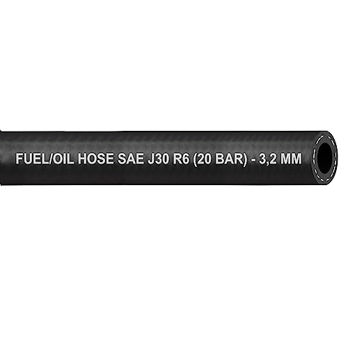 3,2 mm) Meterware Schlauch Benzinschlauch Ölschlauch Kraftstoffschlauch Dieselschlauch Kraftstoffleitung für Benzin-Kraftstoff-Diesel Zertifikat SAEJ30 R6 (Innen Ø: 3,2 mm/Außen Ø: 10,0 mm (1/8") von BK-PowerTCS