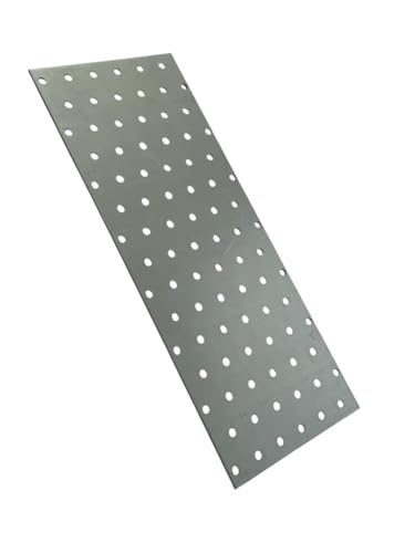 BK SHOP Lochblech verzinkt 120 x 300 x 2 mm, Flachverbinder verzinkt, Rostschutz durch Zinkbeschichtung, Mit CE-Zertifikat, Ideal für Bau und Möbelmontage BK SHOP Lochblech verzinkt 120 x 300 x 2 mm, Flachverbinder verzinkt, Rostschutz durch Zinkbeschichtung, Mit CE-Zertifikat, Ideal für Bau und Möbelmontage von BK SHOP