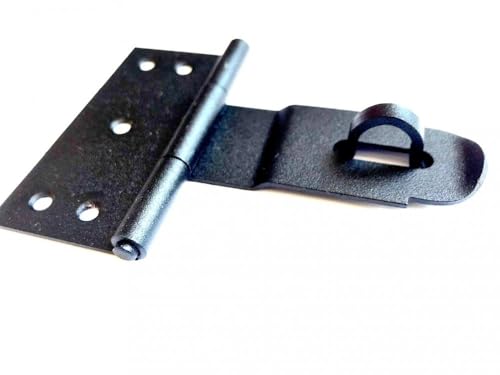 BK SHOP Türriegel Edelstahl, Türverriegelung Schlossriegel Abschließbar mit Vorhängeschlossaus 4 mm starkem Stahl, Schwarz pulverbeschichtet, Ideal für Garagentore und Innentüren von BK SHOP