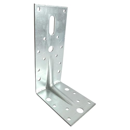 BK SHOP Winkelverbinder 2,5 mm Winkel mit Prägung | Holzverbinder Winkel Metall 150 x 90 x 65 mm | Metallwinkel Balkenverbinder Kleine | Montagewinkel Bauwinkel Verzinkt Stahwinkel BK SHOP Winkelverbinder 2,5 mm Winkel mit Prägung | Holzverbinder Winkel Metall 150 x 90 x 65 mm | Metallwinkel Balkenverbinder Kleine | Montagewinkel Bauwinkel Verzinkt Stahwinkel von BK SHOP