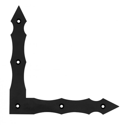 BK SHOP Winkelverbinder 200 x 200 x 30 x 3 mm, Dekorative Möbelwinkel, Dekorativer Eckverbinder mit 5 × Ø 5 mm Bohrungen, Eckwinkel Schwarz BK SHOP Winkelverbinder 200 x 200 x 30 x 3 mm, Dekorative Möbelwinkel, Dekorativer Eckverbinder mit 5 × Ø 5 mm Bohrungen, Eckwinkel Schwarz von BK SHOP