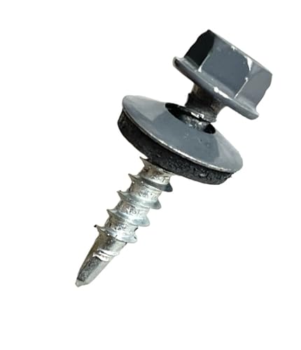 BK Shop Spenglerschrauben mit Dichtscheibe Blechschrauben Selbstschneidende Schrauben | Trapezblechschrauben Bohrschrauben Blechschrauben Selbstschneidend Holzschrauben 4,8 x 20 mm Graphitgrau BK Shop Spenglerschrauben mit Dichtscheibe Blechschrauben Selbstschneidende Schrauben | Trapezblechschrauben Bohrschrauben Blechschrauben Selbstschneidend Holzschrauben 4,8 x 20 mm Graphitgrau von BK SHOP