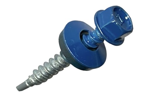 BK Shop Spenglerschrauben mit Dichtscheibe Blechschrauben Selbstschneidende Schrauben | Trapezblechschrauben Bohrschrauben Blechschrauben Selbstschneidend Holzschrauben 4,8 x 35 mm Enzianblau BK Shop Spenglerschrauben mit Dichtscheibe Blechschrauben Selbstschneidende Schrauben | Trapezblechschrauben Bohrschrauben Blechschrauben Selbstschneidend Holzschrauben 4,8 x 35 mm Enzianblau von BK SHOP