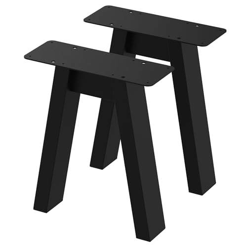 2 x Tischbeine aus Metall A-Form | Tischgestell aus 80x40mm Profilen | Tischbeine Schreibtischbank Möbelbeine, Industrie, Loft-Tischgestell (350x420mm Black) von BK Styl