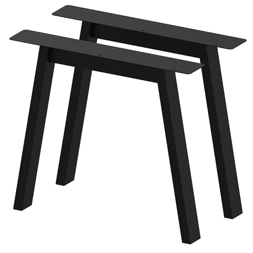 2 x Tischbeine aus Metall A-Form | Tischgestell aus 80x40mm Profilen | Tischbeine Schreibtischbank Möbelbeine, Industrie, Loft-Tischgestell (815x720mm Black) von BK Styl