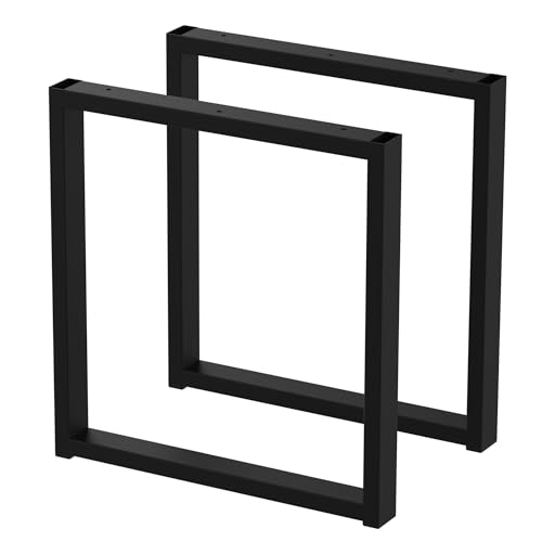 2 x Tischbeine aus Metall U-Form | Tischgestell aus 40x20mm Profilen | Tischbeine Schreibtischbank Möbelbeine, Industrie, Loft-Tischgestell (400x420mm Black) von BK Styl