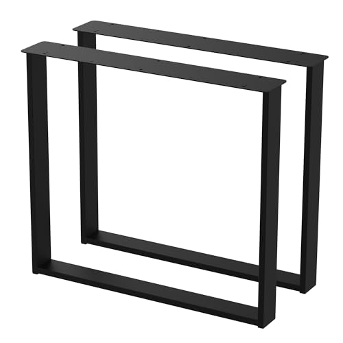 2 x Tischbeine aus Metall U-Form | Tischgestell aus 80x20mm Profilen | Tischbeine Schreibtischbank Möbelbeine, Industrie, Loft-Tischgestell (815x720mm Black) von BK Styl