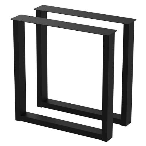 2 x Tischbeine aus Metall U-Form | Tischgestell aus 80x40mm Profilen | Tischbeine Schreibtischbank Möbelbeine, Industrie, Loft-Tischgestell (715x720mm Black) von BK Styl