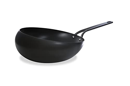 BK Black Steel Vorgewürzte 30cm Wokarang Spezialpfanne aus Kohlenstoffstahl, Geeignet für Induktion, Backofen und Bratrost sicher bis 350C, Langlebig und Professionell, Schwarz BK Black Steel Vorgewürzte 30cm Wokarang Spezialpfanne aus Kohlenstoffstahl, Geeignet für Induktion, Backofen und Bratrost sicher bis 350C, Langlebig und Professionell, Schwarz von BK