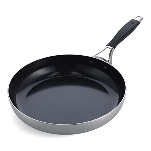 BK Intelligence 28 cm Edelstahl Bratpfanne mit Keramische Antihaftbeschichtung, PFAS-Frei, Induktion, Kühl Bleiben Griff, Spülmaschinenfest, Backofenfest, Silber & Schwarz BK Intelligence 28 cm Edelstahl Bratpfanne mit Keramische Antihaftbeschichtung, PFAS-Frei, Induktion, Kühl Bleiben Griff, Spülmaschinenfest, Backofenfest, Silber & Schwarz von BK