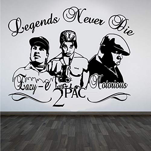 2Pac Tupac Eazy-E Berüchtigten Großen Rapper Hip Hop Legends Diy Wandkunst Aufkleber 58 * 73Cm von BKDPW