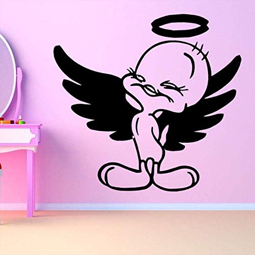 Engel Tweety Sweet Bird Wandaufkleber Für Kindergarten Kinderzimmer Wandaufkleber Baby Schlafzimmer Home Home Dekoration Aufkleber Wandbild 44X42Cm von BKDPW