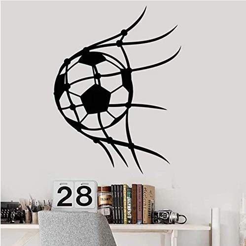 Fußball Wandtattoo Fußball Sport Ball Spieler Vinyl Fenster Aufkleber Kind Junge Schlafzimmer Spielzimmer Home Art Deco Wandbild 42X54Cm von BKDPW