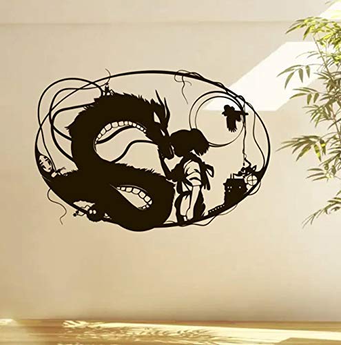 Manga Anime Anime Cartoon Hayao Miyazaki Spirited Away Wandtattoo Vinyl Wandaufkleber Für Kinderzimmer Dekoration Kunst Wandbild Poster 84 X 58 Cm von BKDPW