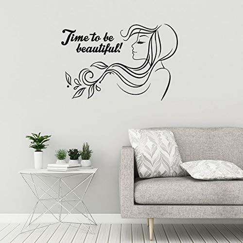 Motivierende Zitate Wandtattoo Beauty Spa Friseursalon Frau Wandbild Vinyl Wandaufkleber Mädchen Schlafzimmer Wohnzimmer Wohnkultur 57X37Cm von BKDPW