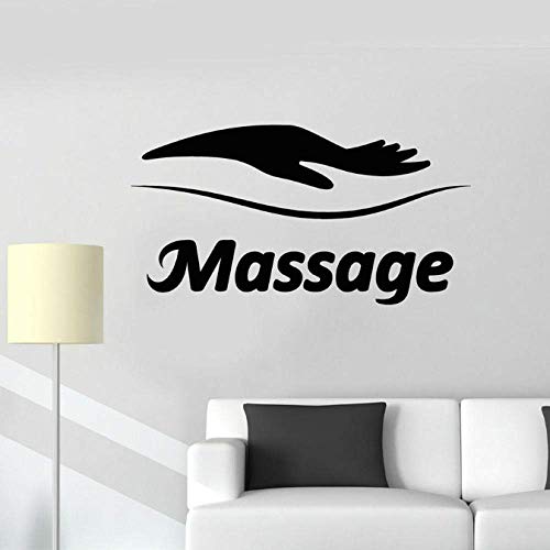 Spa Wandtattoo Massage Salon Spa Innendekoration Entspannende Körpertherapie Vinyl Fensteraufkleber Wasserdichtes Wandkunst Wandbild 42X78 Cm von BKDPW