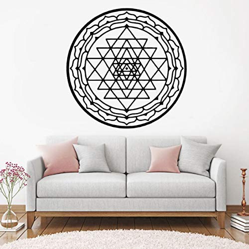 Sri Yantra Wandtattoo Mandala Aufkleber Vinyl Wohnkultur Innenarchitektur Zimmer Schlafzimmer Bewegliches Wandbild 57X57Cm von BKDPW