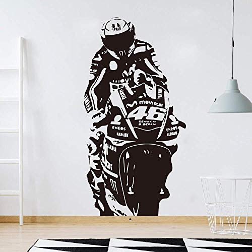 Valentino Rossi Vr Der Doktor Motor Race Wandtattoo Jungenzimmer Kinderzimmer Kinderzimmer Motorradrennen Sport Wandaufkleber Wohnzimmer 75 * 37Cm von BKDPW