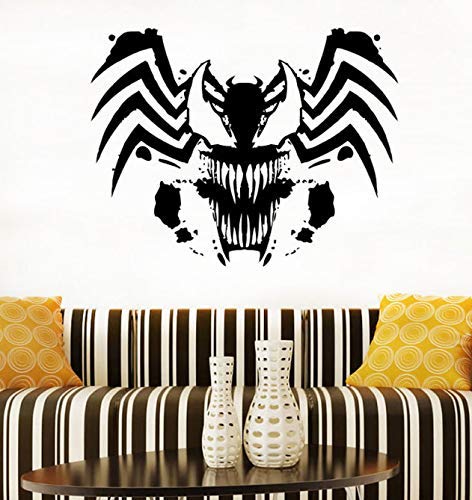 Venom Logo Wandtattoo Venom Vinyl Aufkleber Superheld Comic Poster Innenarchitektur Teen Zimmer Art Deco Wandbild 54X42Cm von BKDPW