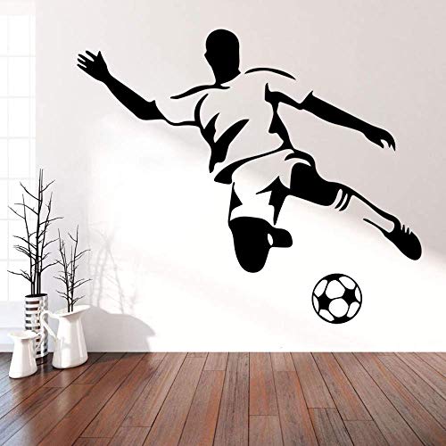 Wandaufkleber, Football Boy Wandaufkleber Wandkunst Decalsmurals Boys Room Wallpaper Decals Poster Fußball Für Kinderzimmer Dekoration 58X27Cm von BKDPW