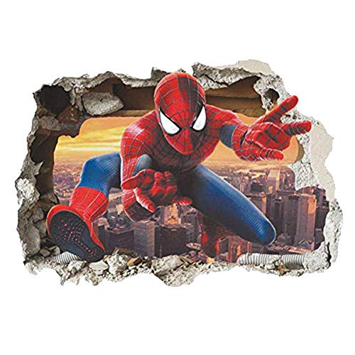 Wandaufkleber Marvel Super Hero Spiderman Wandaufkleber Kinderzimmer Hintergrund Wanddekoration Aufkleber Wohnzimmer Sofa Wanddekoration 50X70Cm von BKDPW