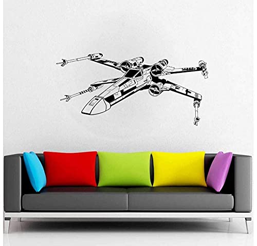 Wandtattoo Star Wars X Wing Fighter Vinyl Wandtattoo Home Decor Abnehmbare Wandaufkleber Kinderzimmer Dekoration 38X80 Cm von BKDPW