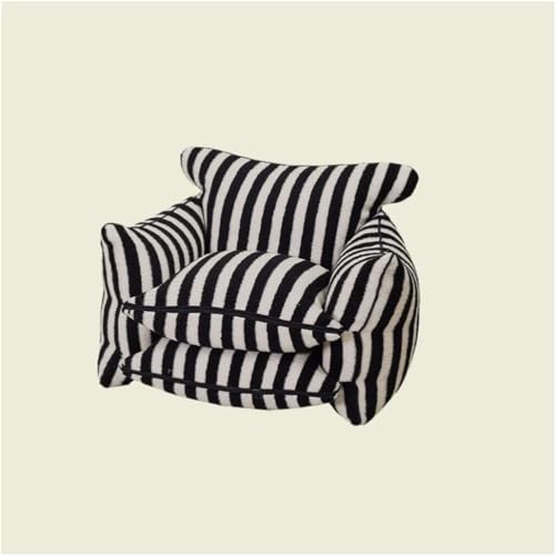 BKEKM Lazy Sofa, gestreift, Lazy Sofa, Stuhl mit Füllung, Sitzsack, Tatami-Loungesessel aus Wollstoff, 43,3 x 35,4 x 27,6 Zoll, Sitzsackliege von BKEKM